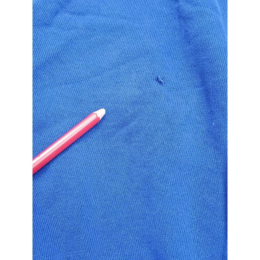 Nike Men Pants L Blue Embroidered Sweatpants Fleece Joggers READ